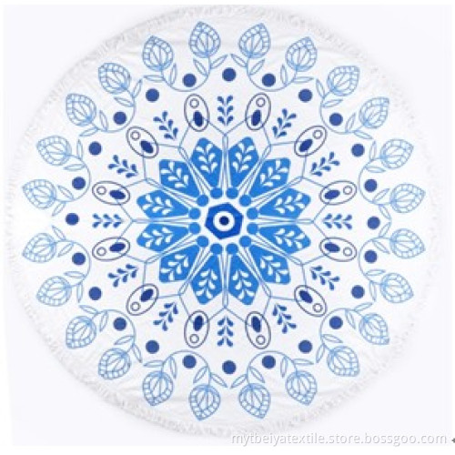 100% Cotton Printed Round Beach Towel